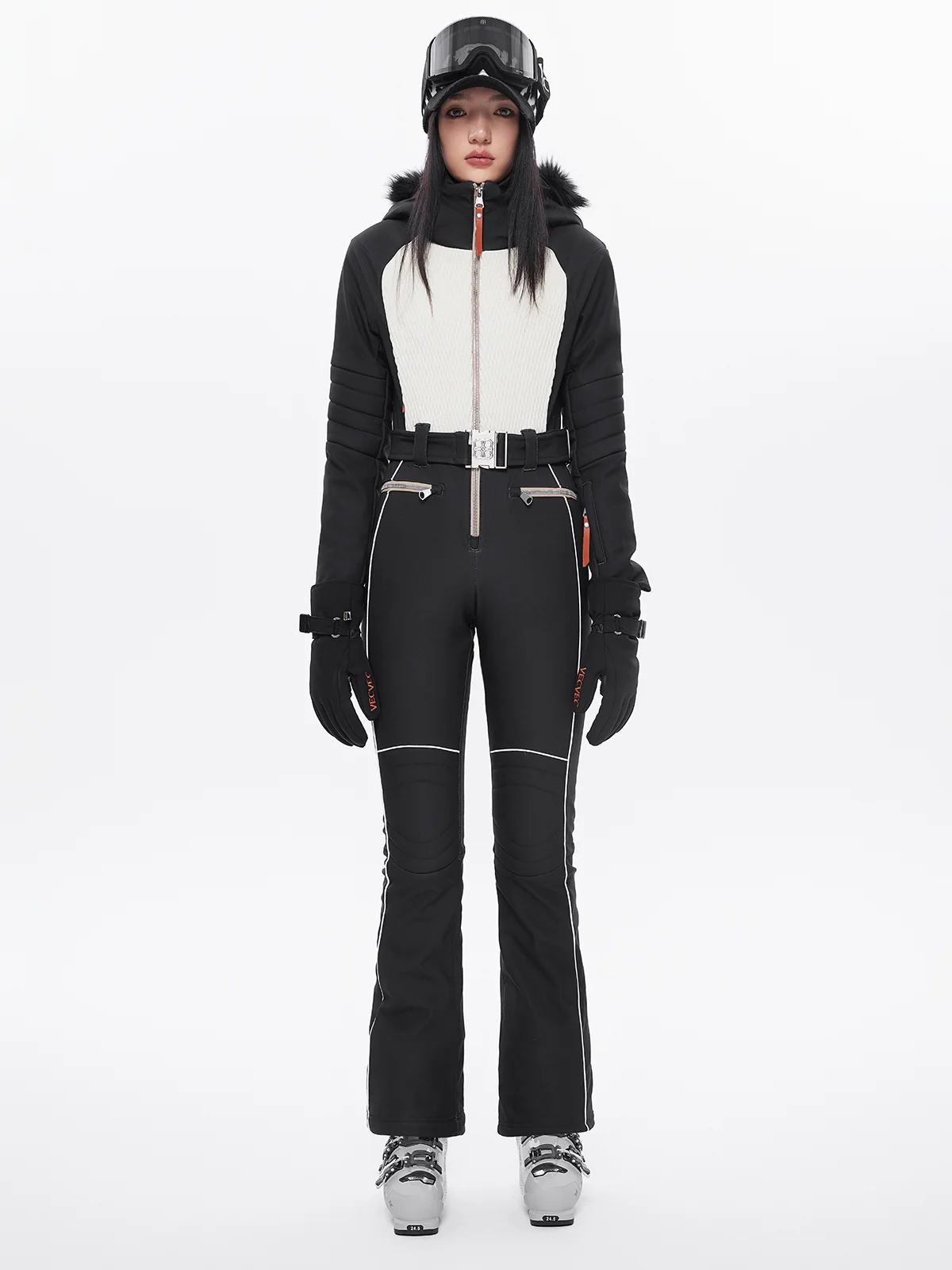 Ferra Faux Fur Down Ski Suit - Image 3