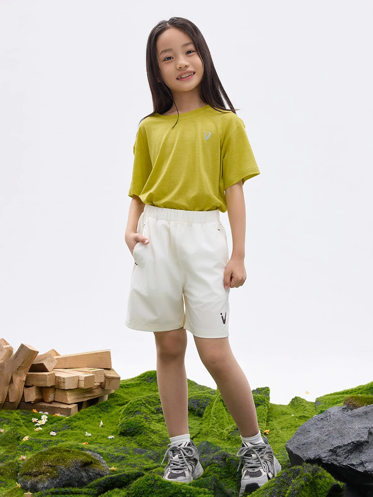 Kids' CreamCloud Tencel-Wool Tee - Image 3