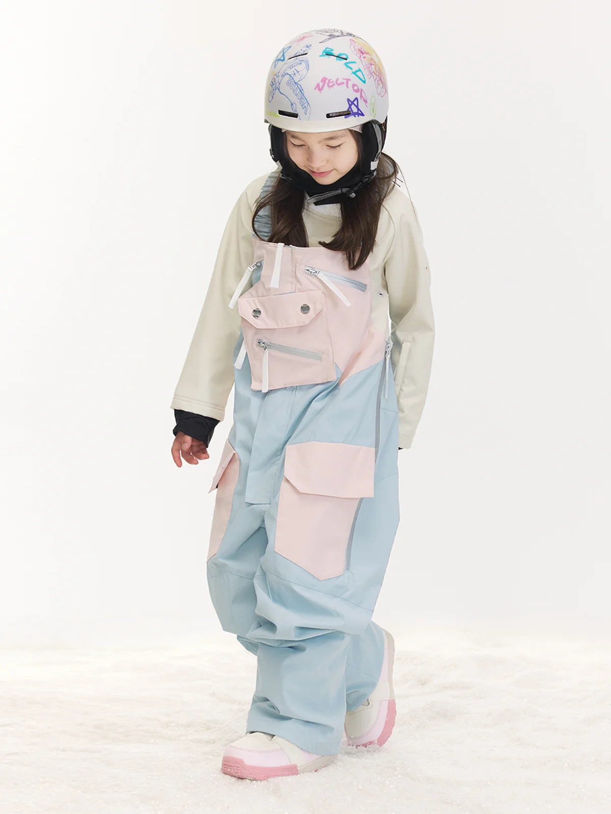 Kids' Snowpark Detachable Pocket Bib Pants - Image 3