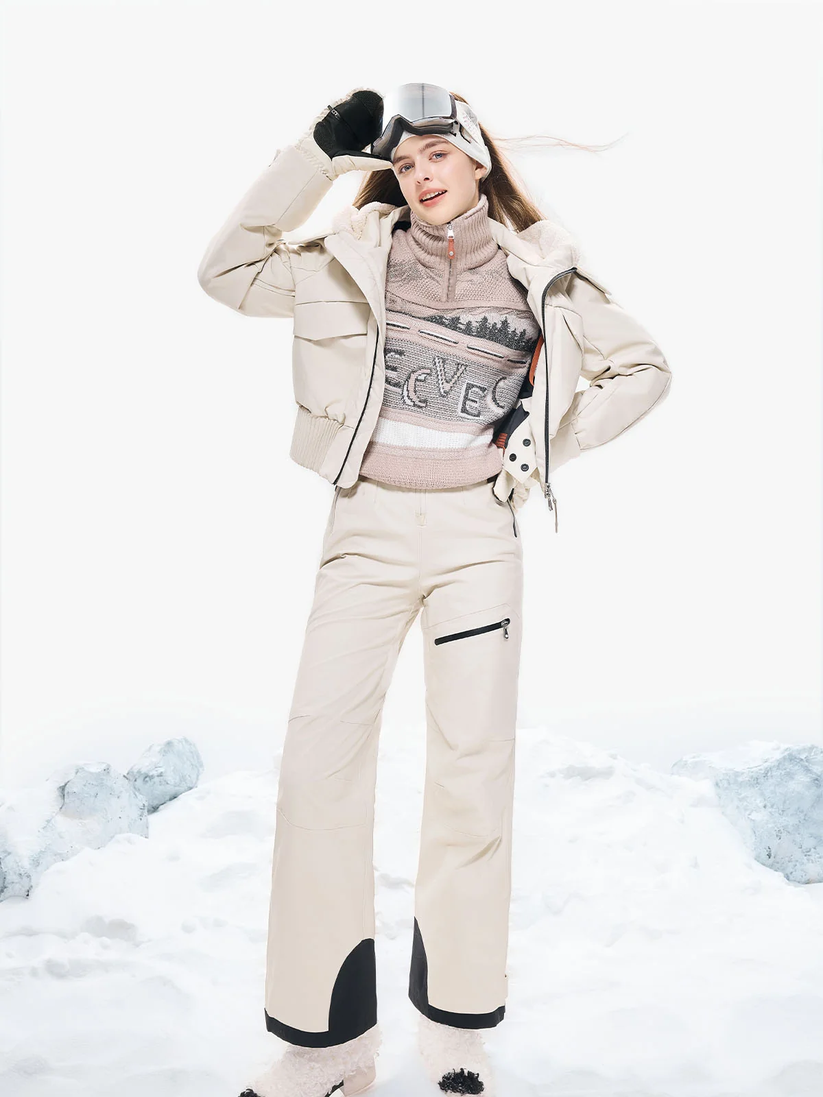 Macaron Cropped Down Jacket - Image 6