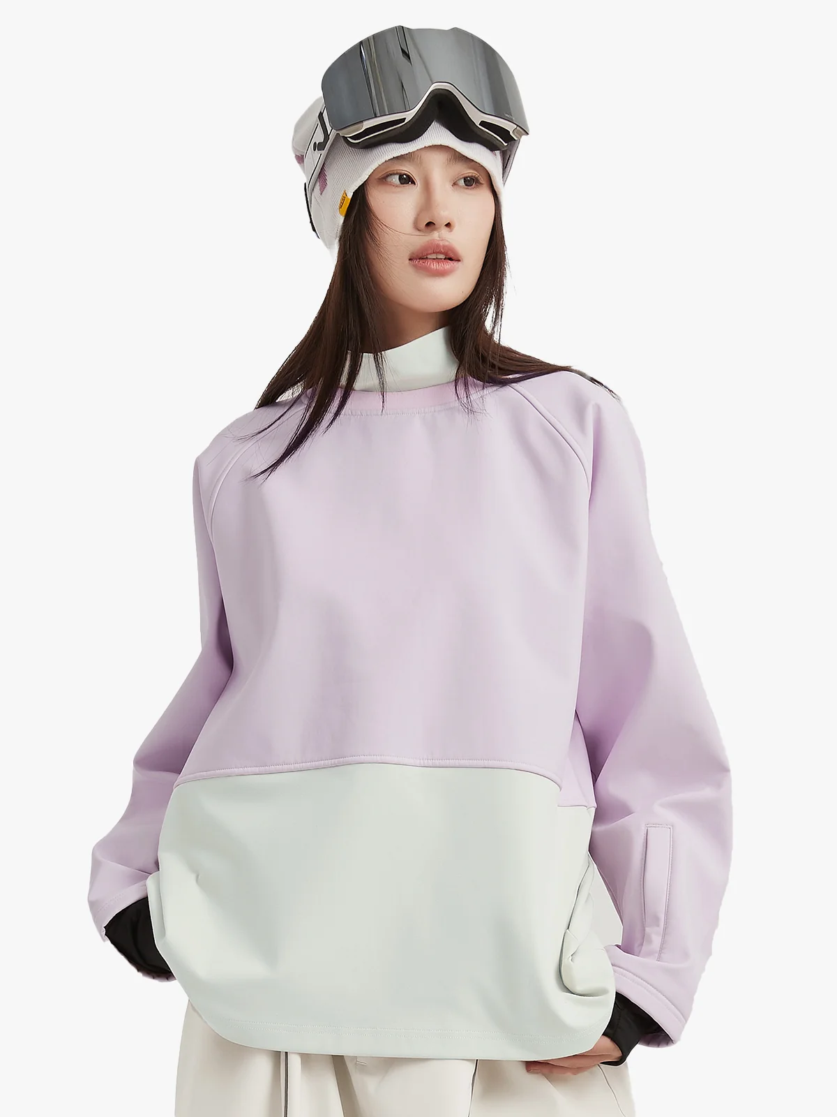 Women's Turtleneck Snow Crew Mid-Layer Sweatshirt - Image 3